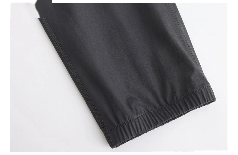 Customized nylon woven men's multi-pocket and multi-functional outdoor running quick-drying pants detail