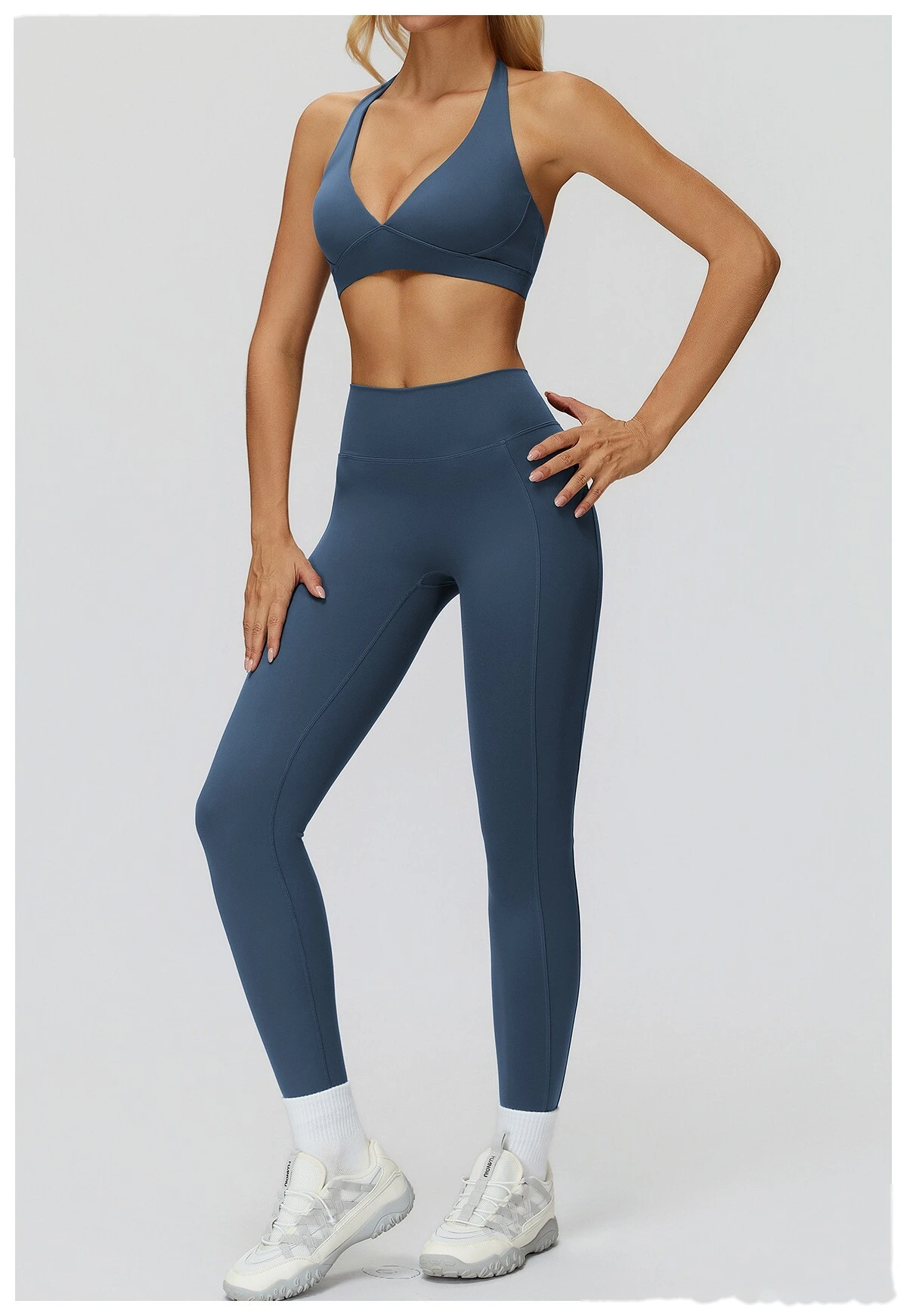 Customizable Women's High-End Yoga Bra | Halter Beauty Back, Supportive for Fitness & Gym detail