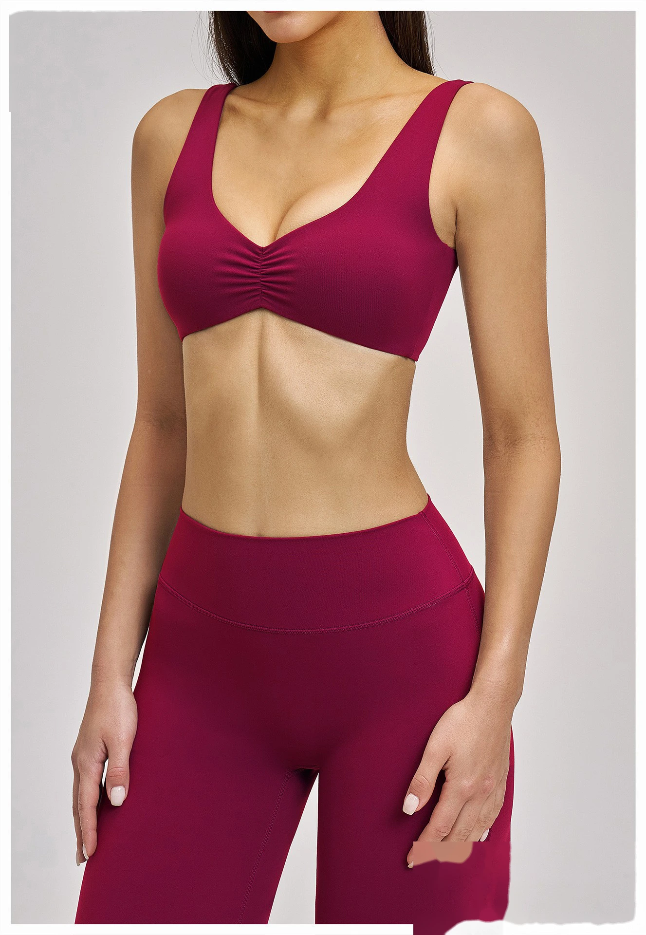 Women’s Custom Sports Bra Sexy Back Yoga Bra Workout Running Fitness Shorts Yoga Set detail