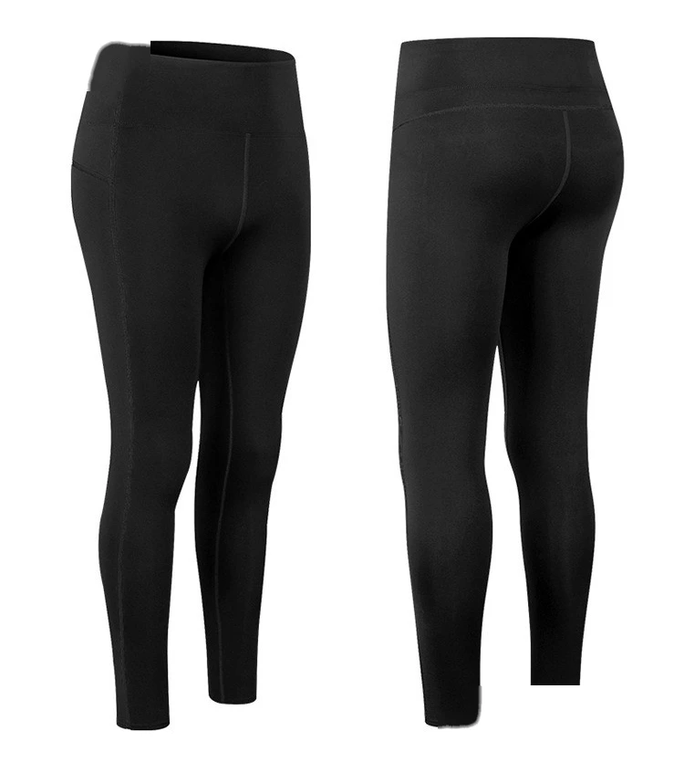 Customized autumn and winter ladies plus velvet sports pants running yoga fitness pants high waist tights detail