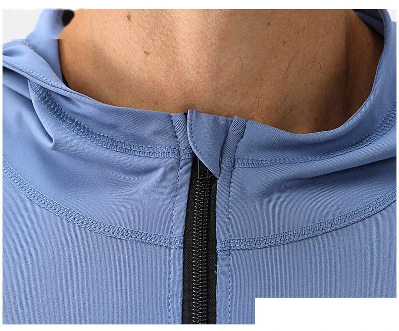 Customized fitness clothes long sleeve quick-drying running men's coat for autumn and winter sports detail