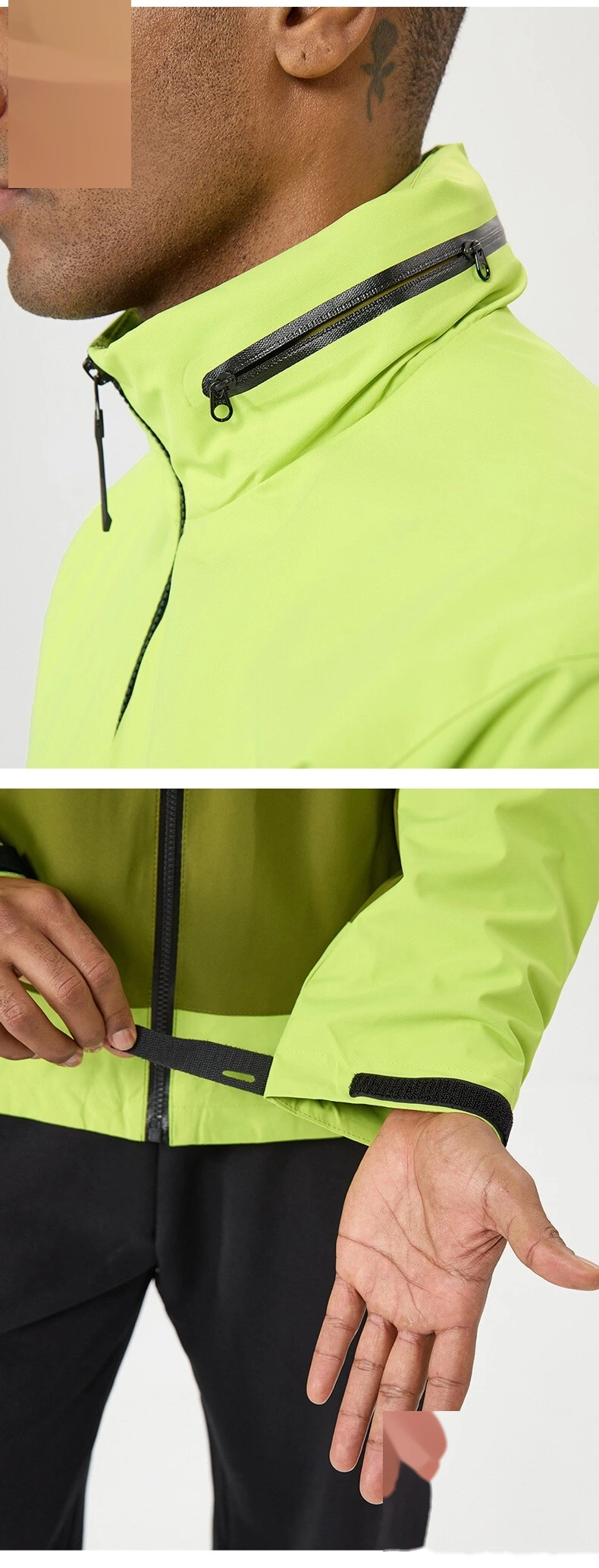 Custom Men's Multi-Functional Outdoor Jacket - Hooded, Windproof, Waterproof for Hiking & Mountaineering detail