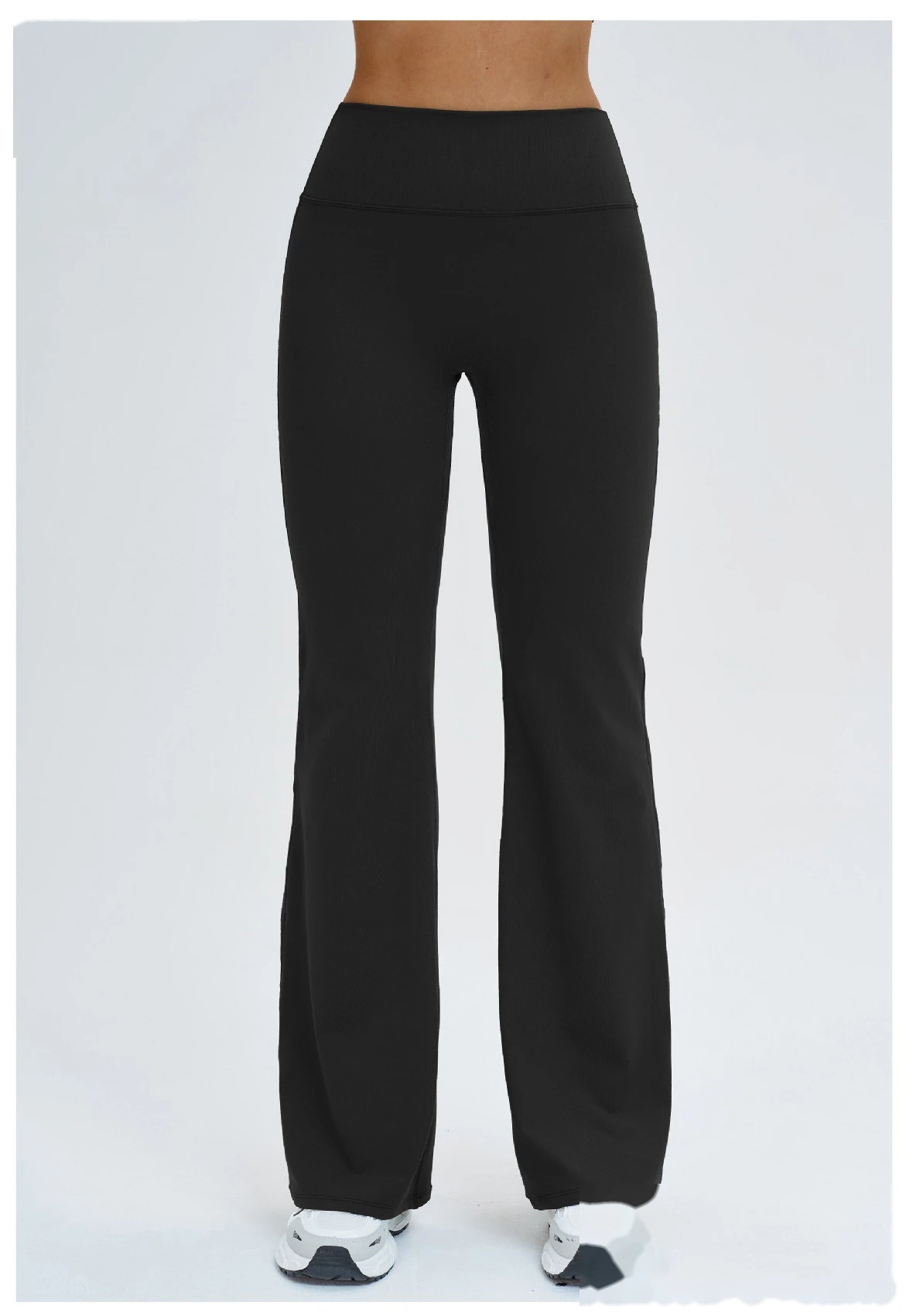 Custom High-Waisted Wide-Leg Yoga Pants - Women's Slimming Flare Outdoor Running Sports Trousers detail