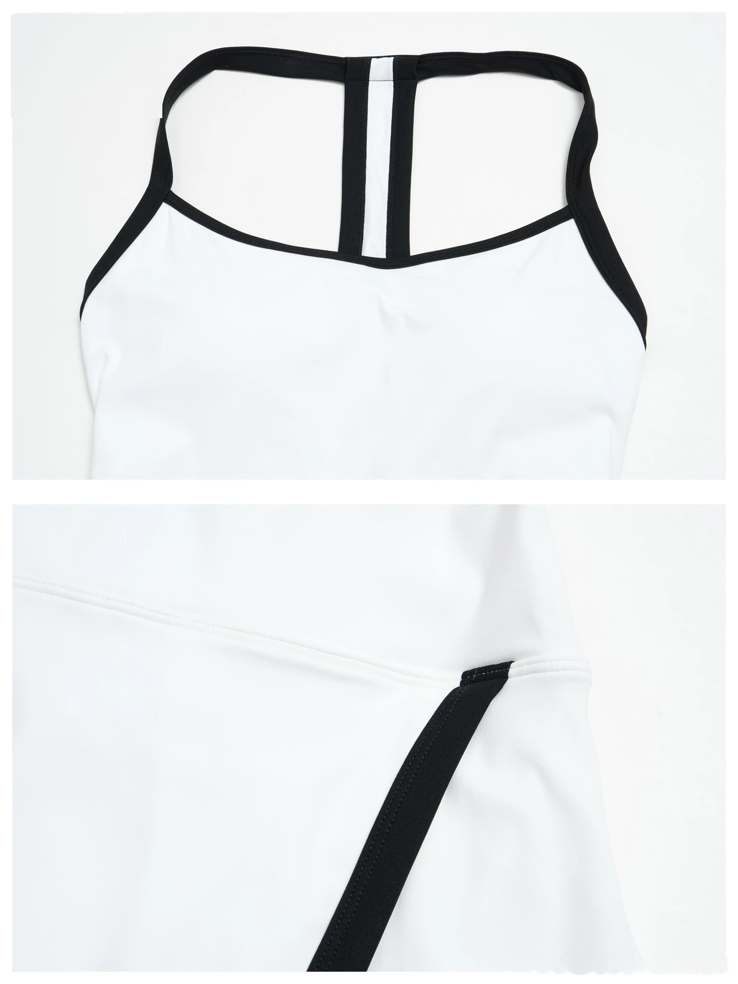 Women's Short Quick Dry Yoga Dress, Hollow Out Design, Naked Feel Slim Breathable Sports Fitness Dress detail