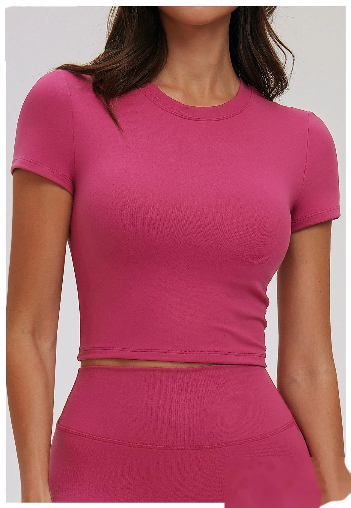 Custom Spring Yoga T-Shirt - Women's Slim Fit Short Sleeve Workout Top for Gym Running Outdoor detail