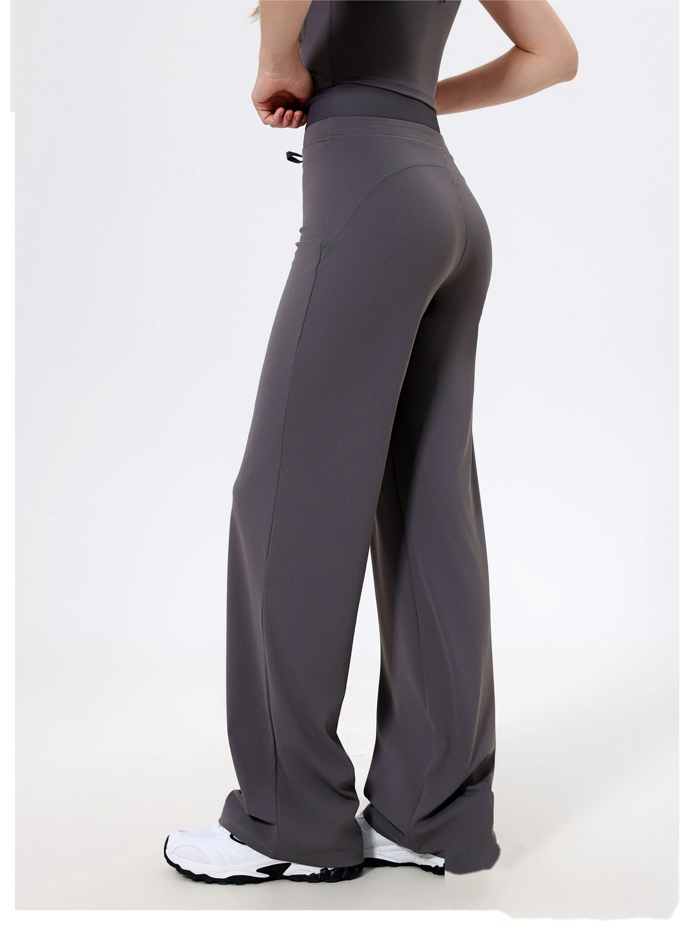 Wide-leg sweatpants antibacterial loose slim drape sweatpants outdoor running yoga pants straight pants. detail