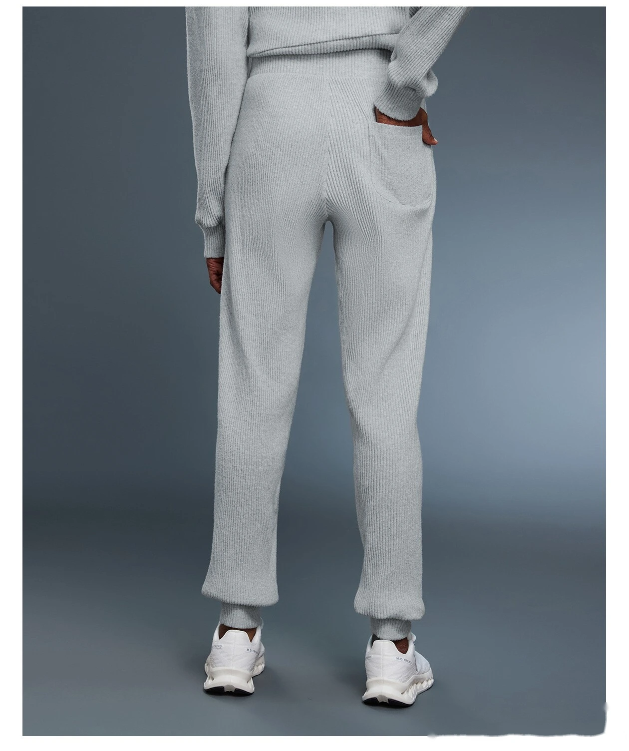 Customized high waist drawstring leg pants women's loose drape breathable casual pants running sweatpants detail