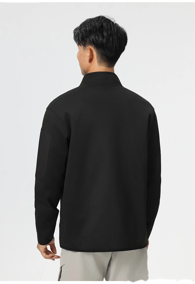 Customized outdoor windproof sports coat men's stand-up collar casual lightweight warm jacket detail