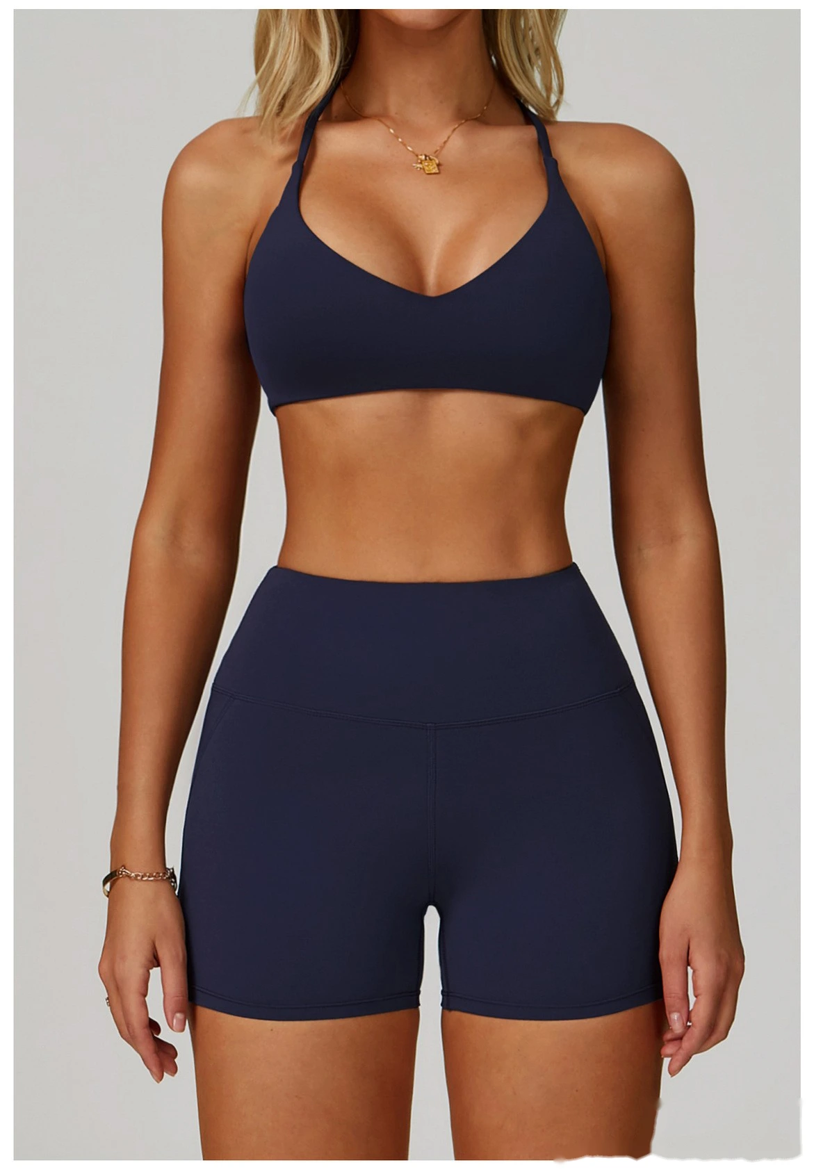 Customized yoga bra quick-drying cross-back high-strength fitness clothes leisure running sports bra detail