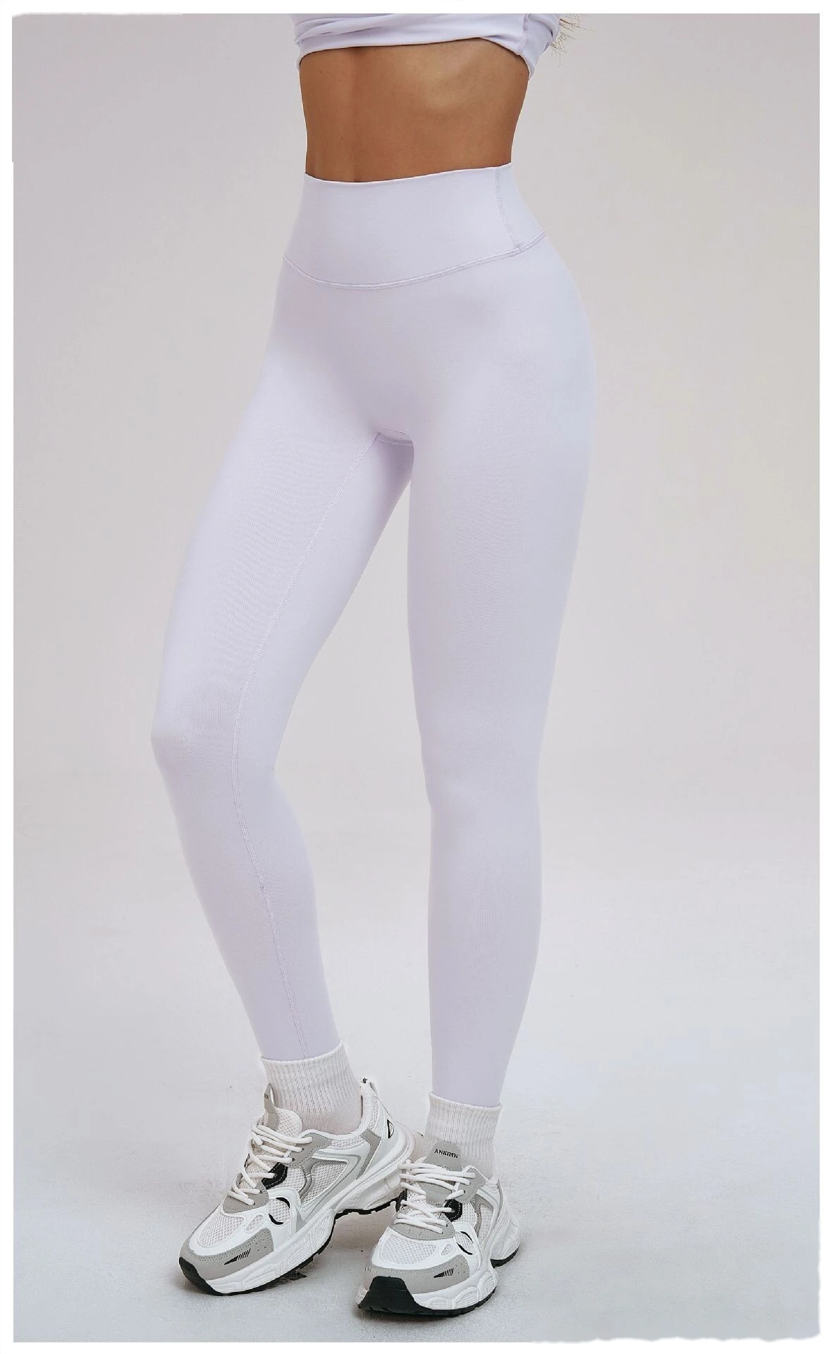 Custom High Waisted Yoga Pants No Camel Toe Tight Butt Lifting Sports Leggings for Outdoor Workout detail