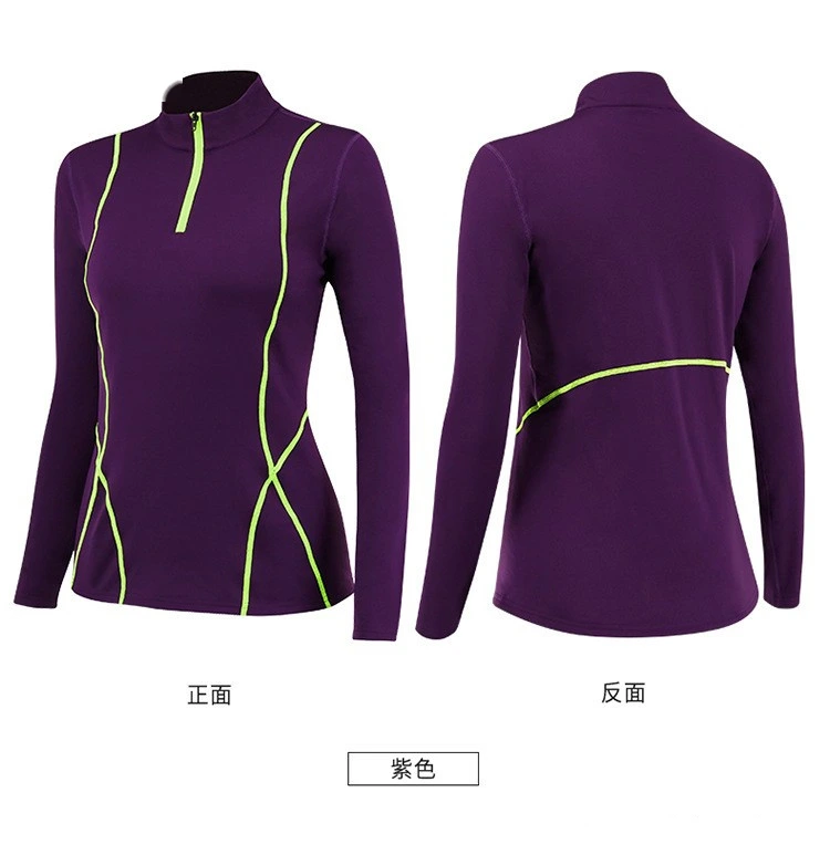 Quality Customized long-sleeved waist slimming slim running yoga fitness suit jacket Manufacturer detail