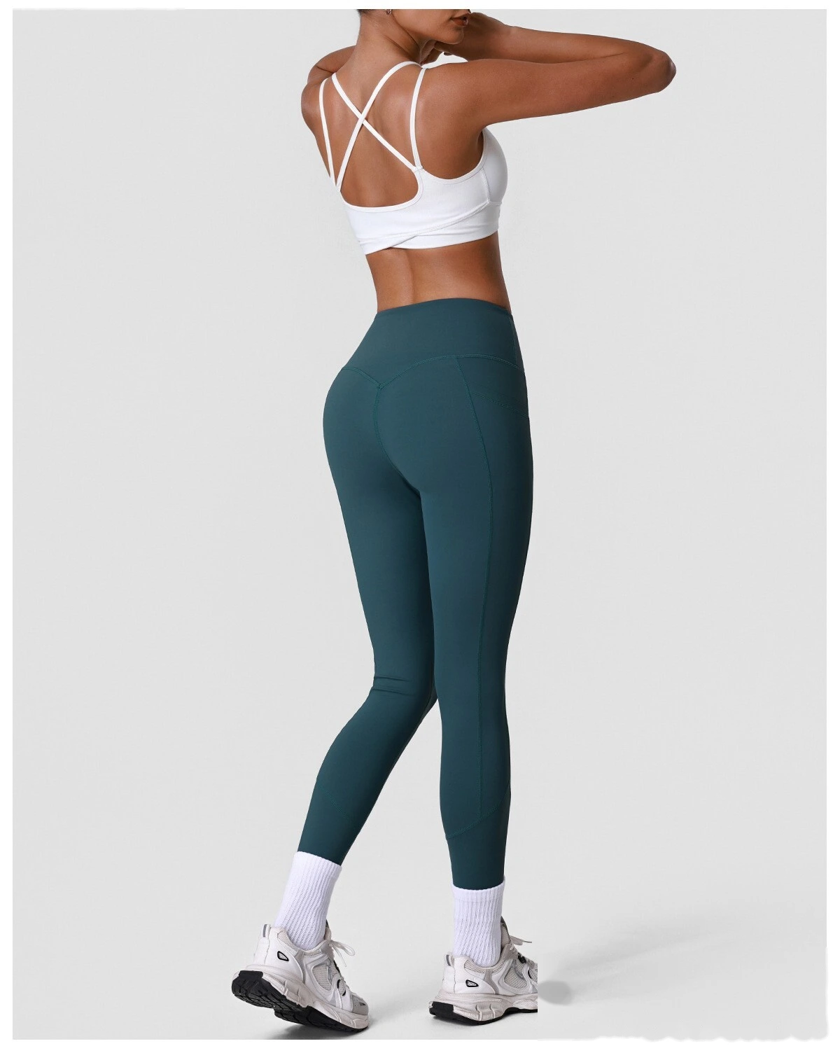 Women’s Camisole Tank Top & High Waist Leggings Set Quick Dry Butt Lifting Slim Fit Yoga Gym Fitness Workout Suit detail
