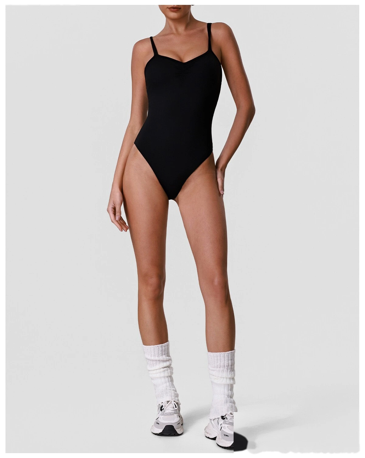 Women Strap Yoga Romper, High Stretch Slim Shaping One Piece Outfit for Pilates & Home Workout detail