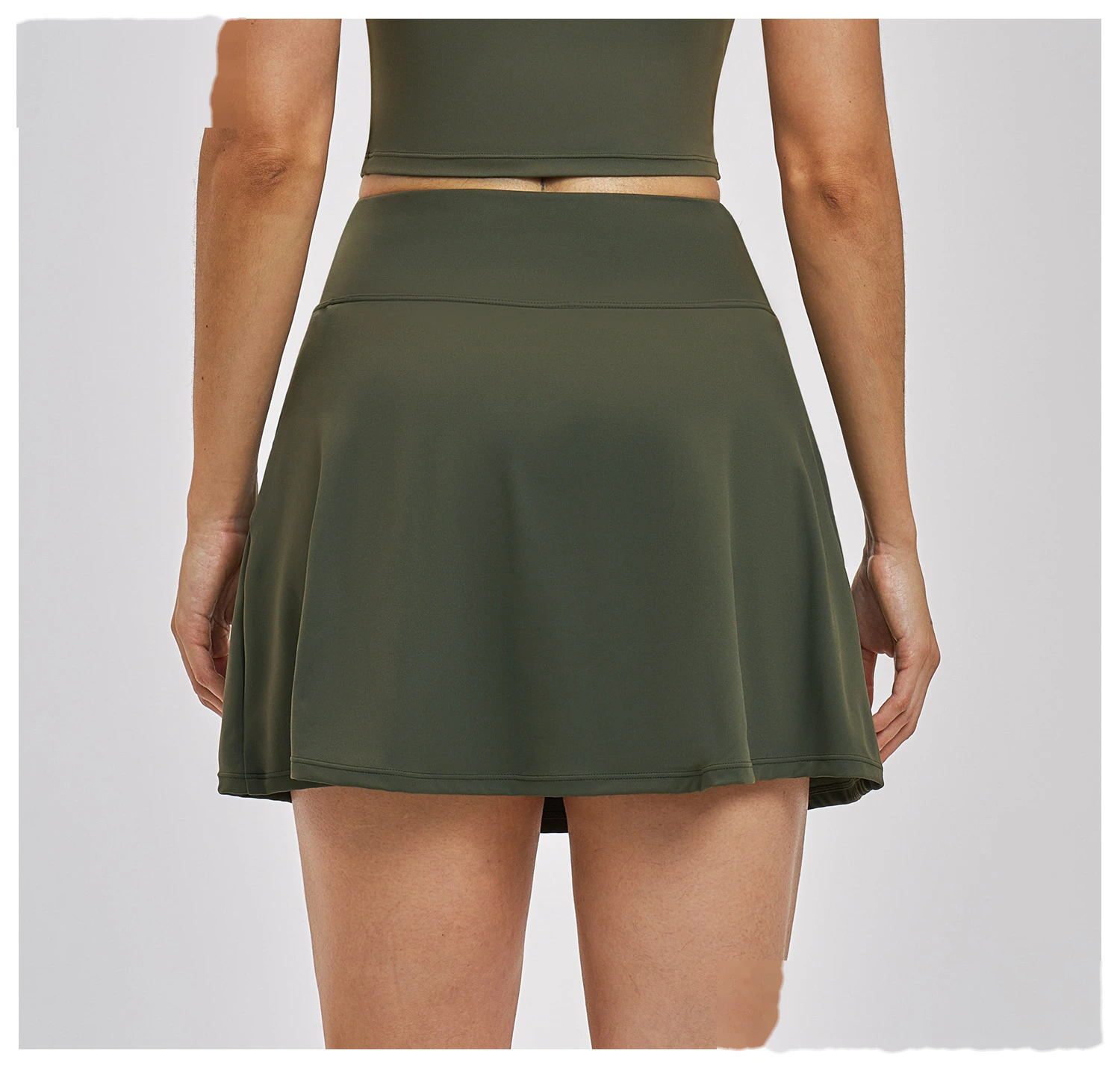 Custom Women’s A-Line Tennis Skort Anti-Exposure Liner Shorts Quick Dry Running Sports Skirt detail