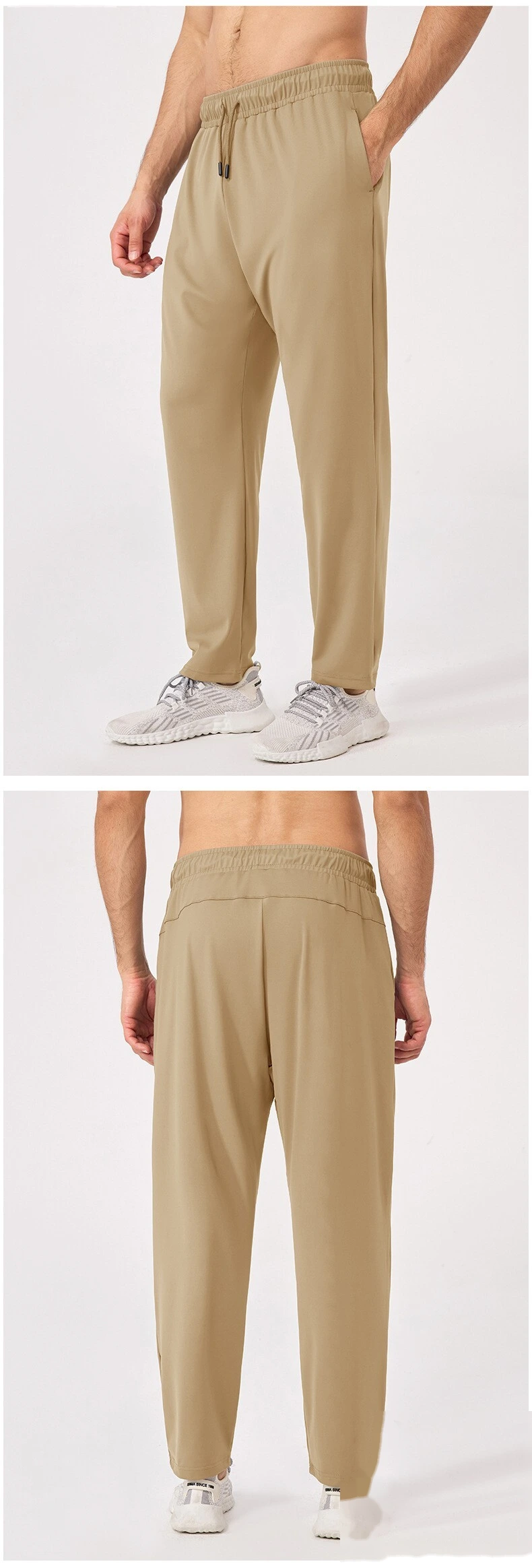 Men’s Loose Athletic Long Pants Breathable Quick Dry Fitness Running Pants with Slant Pockets Outdoor Sportswear detail