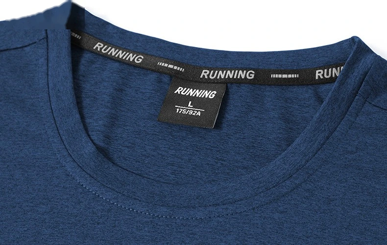 Custom mens quick dry moisture wicking ourdoor sports t-shirt detail
