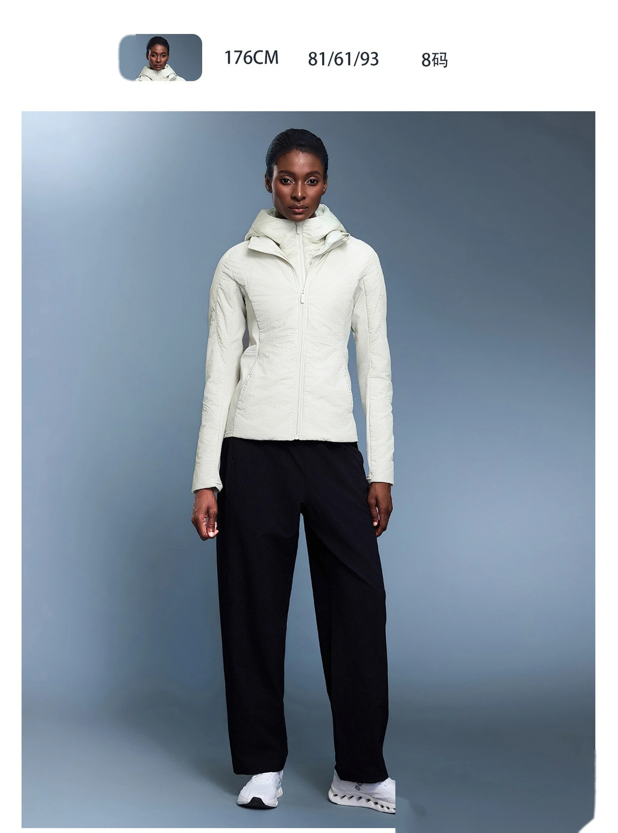 Customized winter vacation two-piece hooded sports cotton-padded jacket waterproof waist slimming warm cotton coat femal detail