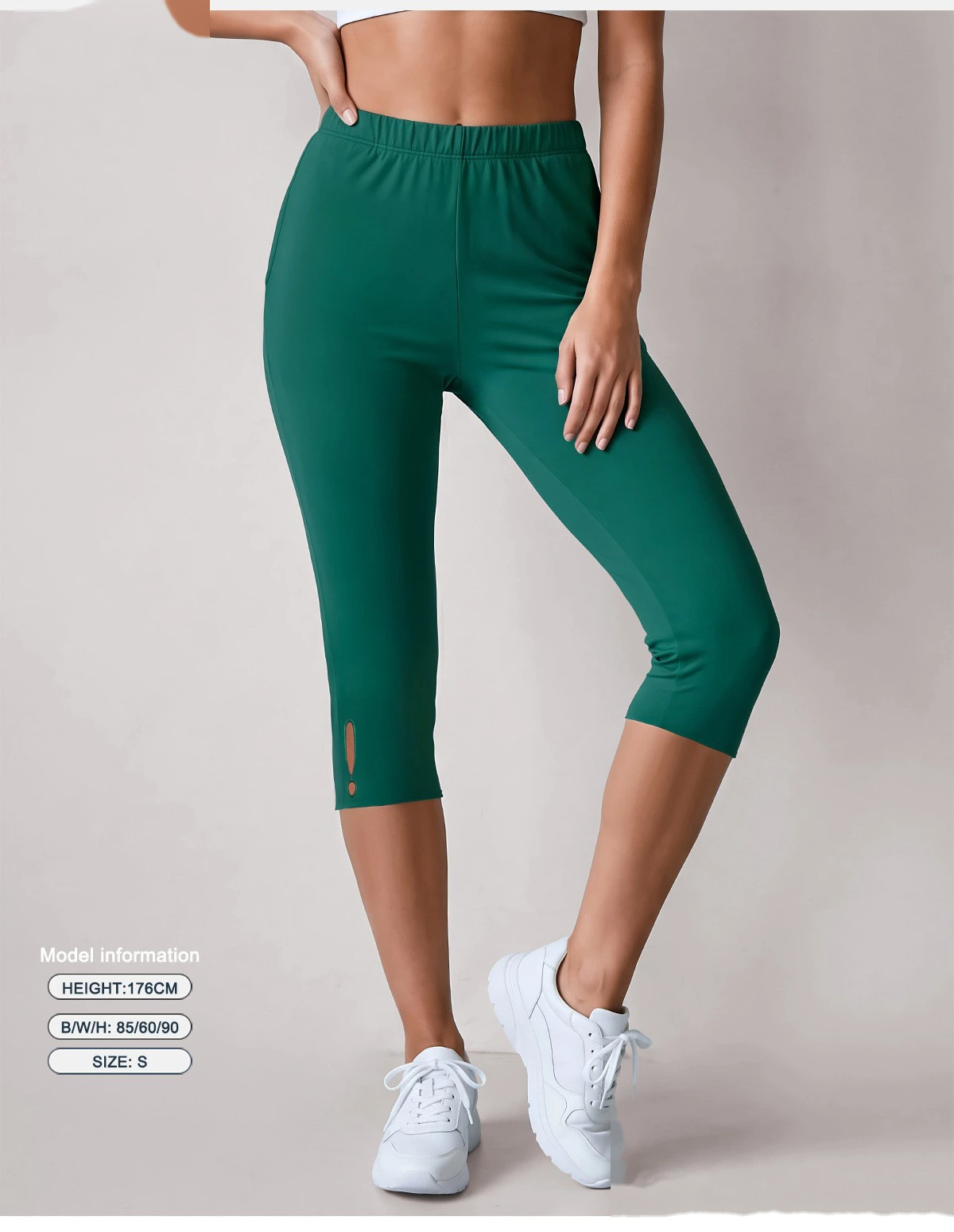 Women 7/8 Length High Rise Fitness Leggings, Compression Slimming Outdoor Sports Yoga Pants Custom Available detail