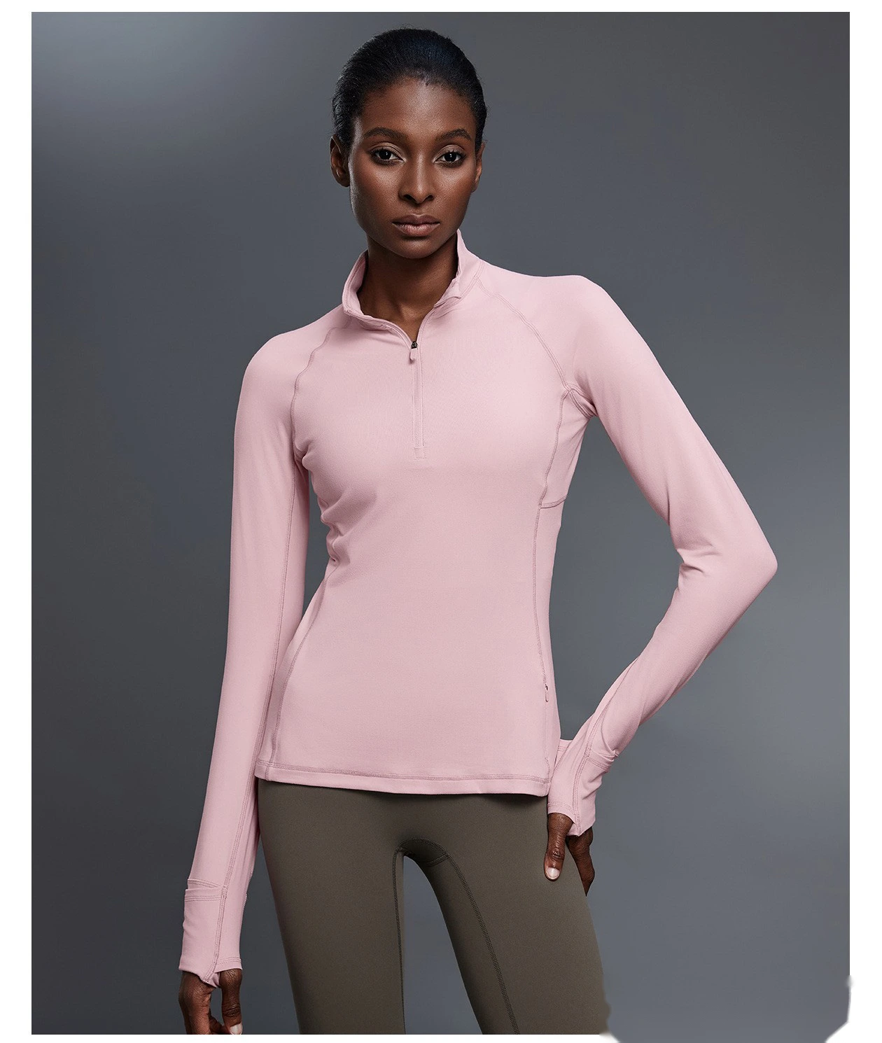 Customize autumn long-sleeved yoga clothes, slim fitness tops and running T-shirts. detail