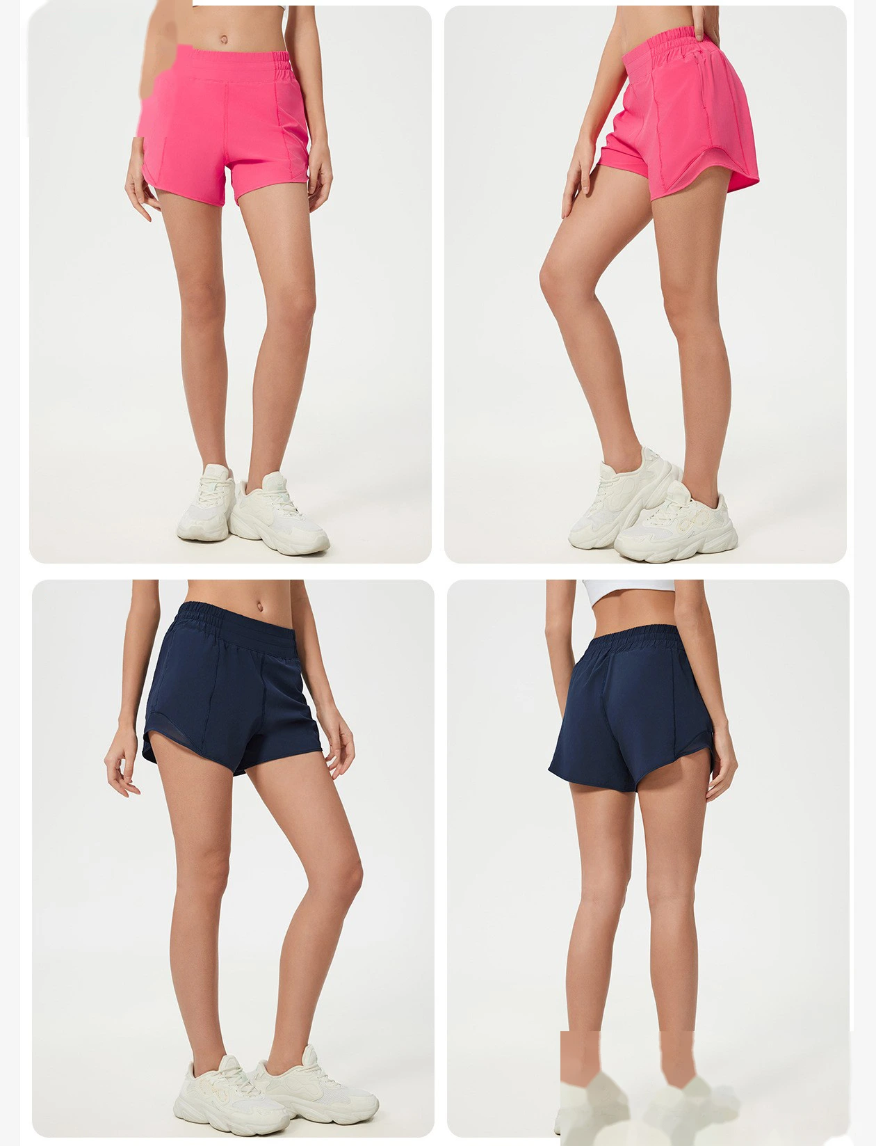 Customized loose quick-drying sports shorts women's summer running training fitness pants high waist yoga shorts detail