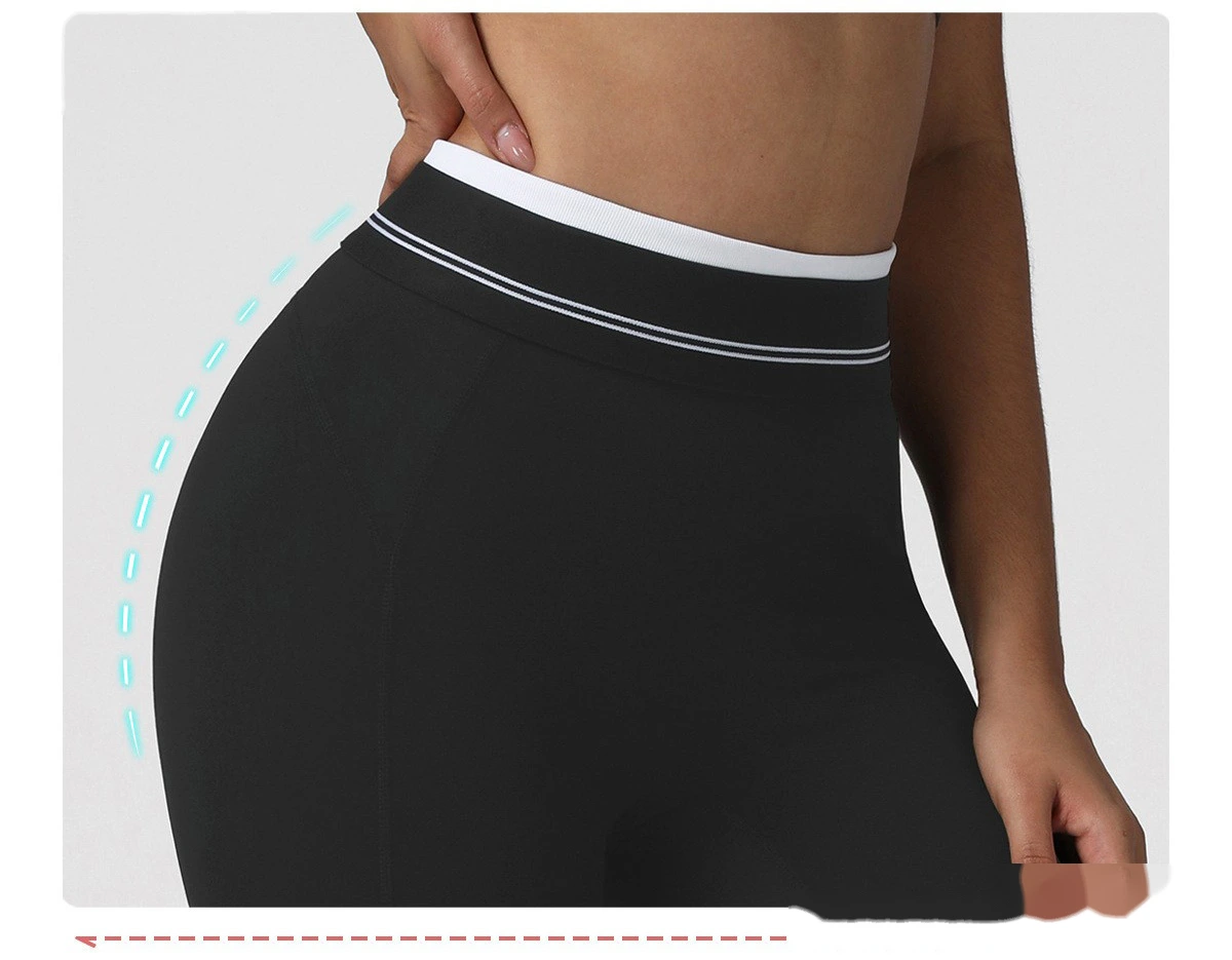 Women's Customizable Naked - Feeling Yoga Pants - High-Waisted Color Block Butt-Lifting Slim-Fit Workout Leggings detail