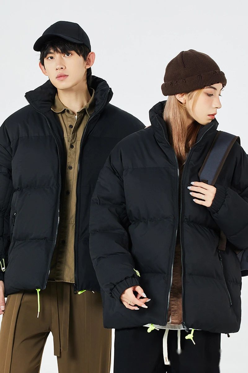 Customize winter men's and women's fashion warm windproof cotton-padded down jacket. detail