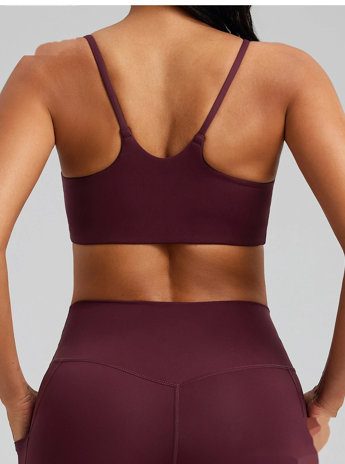 Custom yoga vest with chest pad sexy beauty back bra sports fitness bra women detail