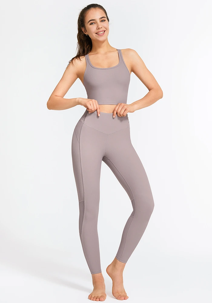 Womens soft tummy control sliming yoga pants high waist leggings detail