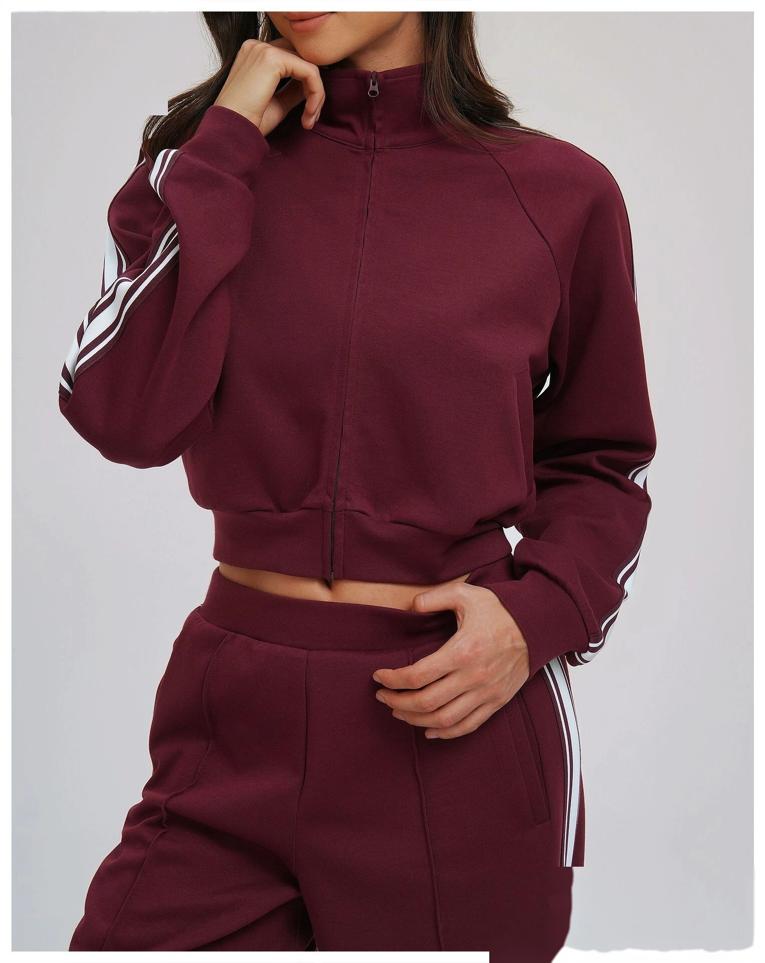Bulk Custom Vertical Stripe Sports Pants - Loose Fit Comfortable Outdoor Running Casual Sweatpants detail