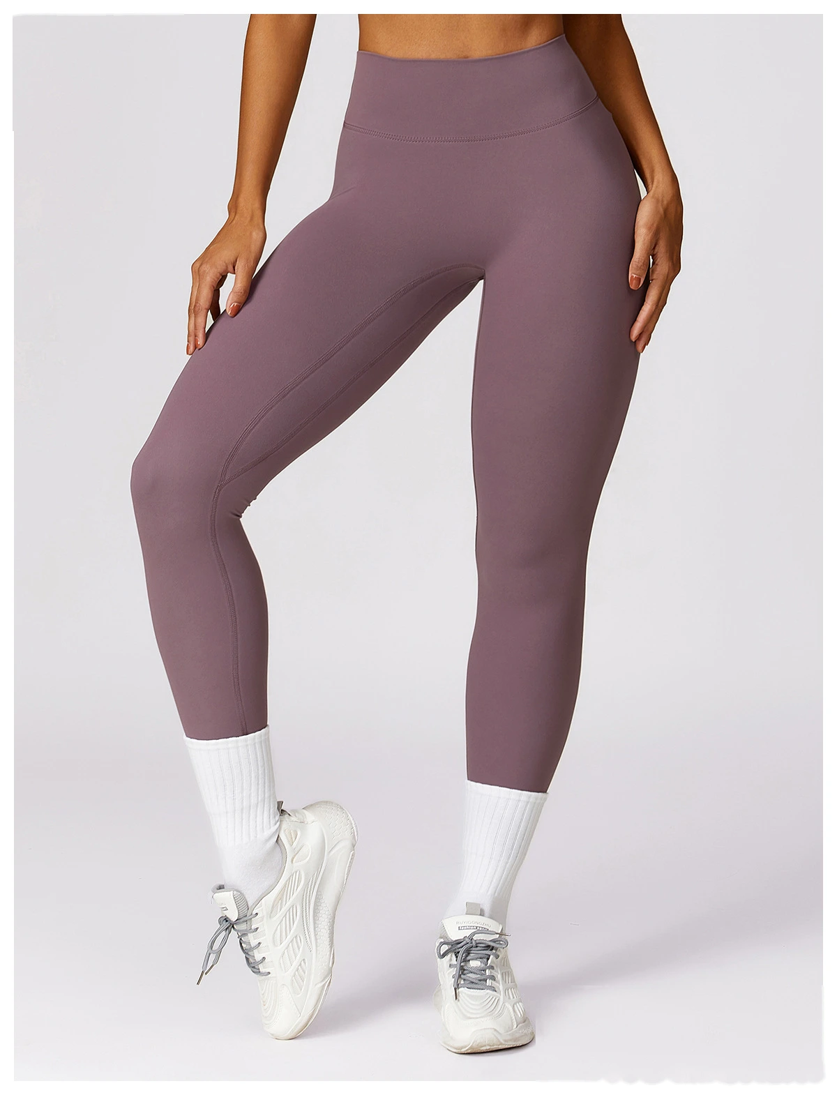 Customized yoga pants sanding, abdomen lifting and hip lifting, high waist wearing running and fitness pants. detail