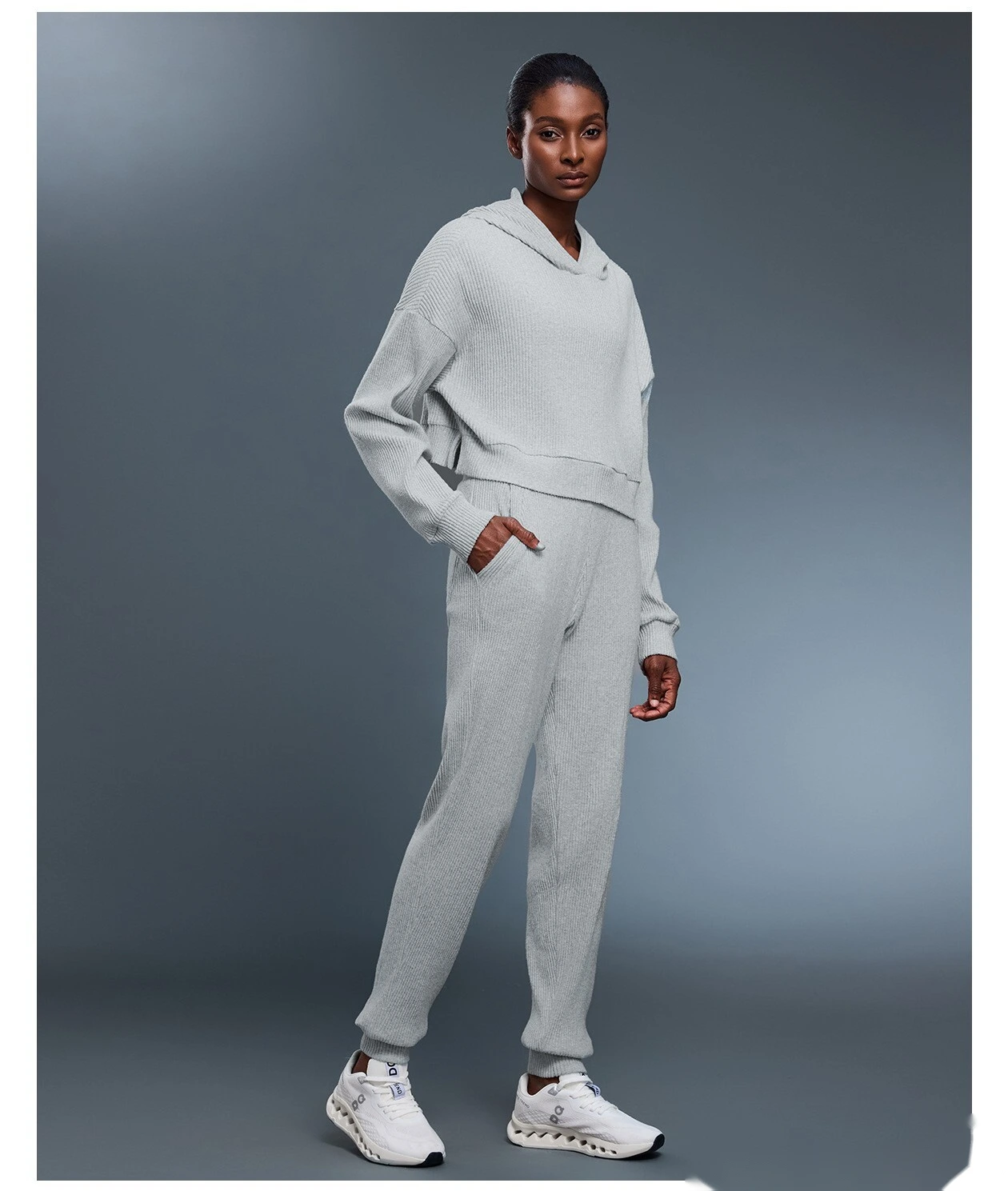 Customized high waist drawstring leg pants women's loose drape breathable casual pants running sweatpants detail