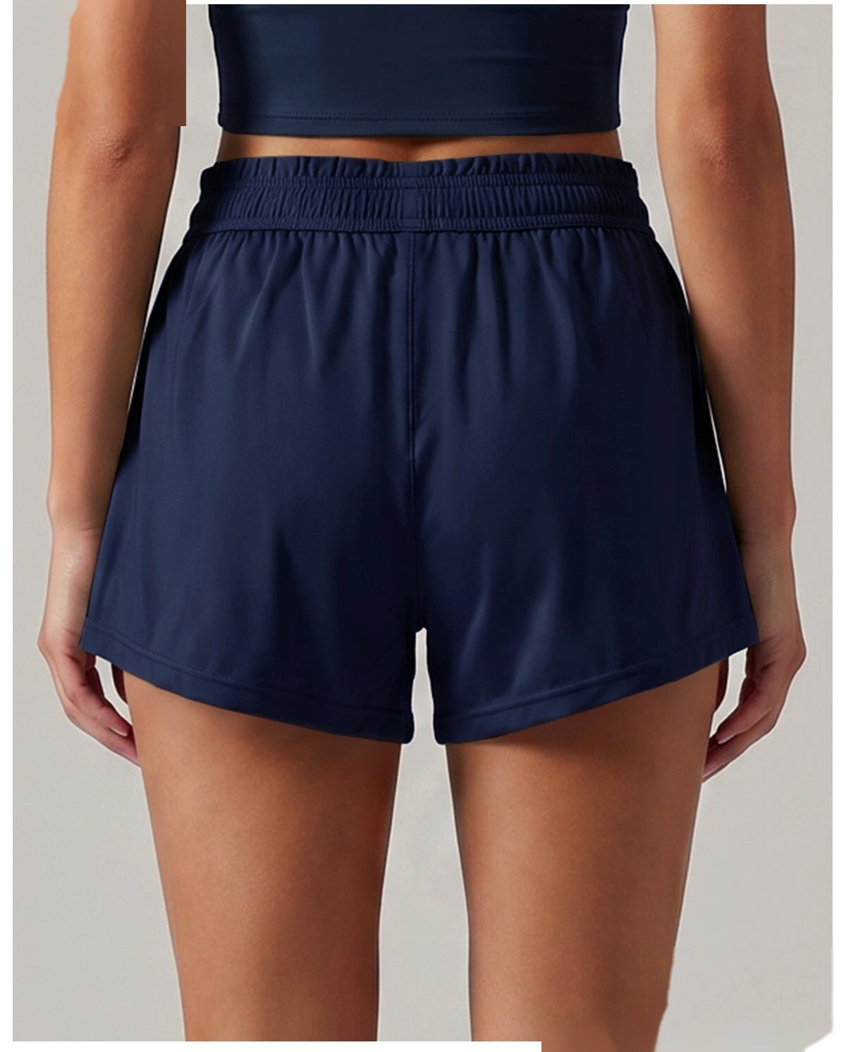 Women Summer Activewear Set, Sleeveless Yoga Top + Knit Tennis Shorts, Breathable Workout Suit for Training detail