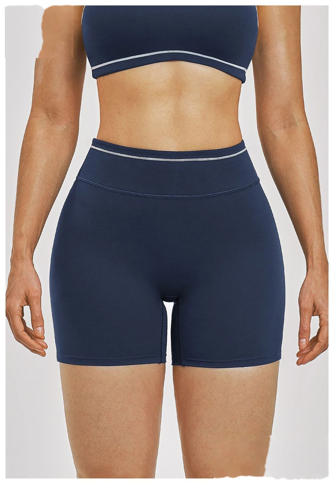 Women’s High Waist Color Block Casual Shorts Yoga Running Fitness Sports Shorts Custom detail