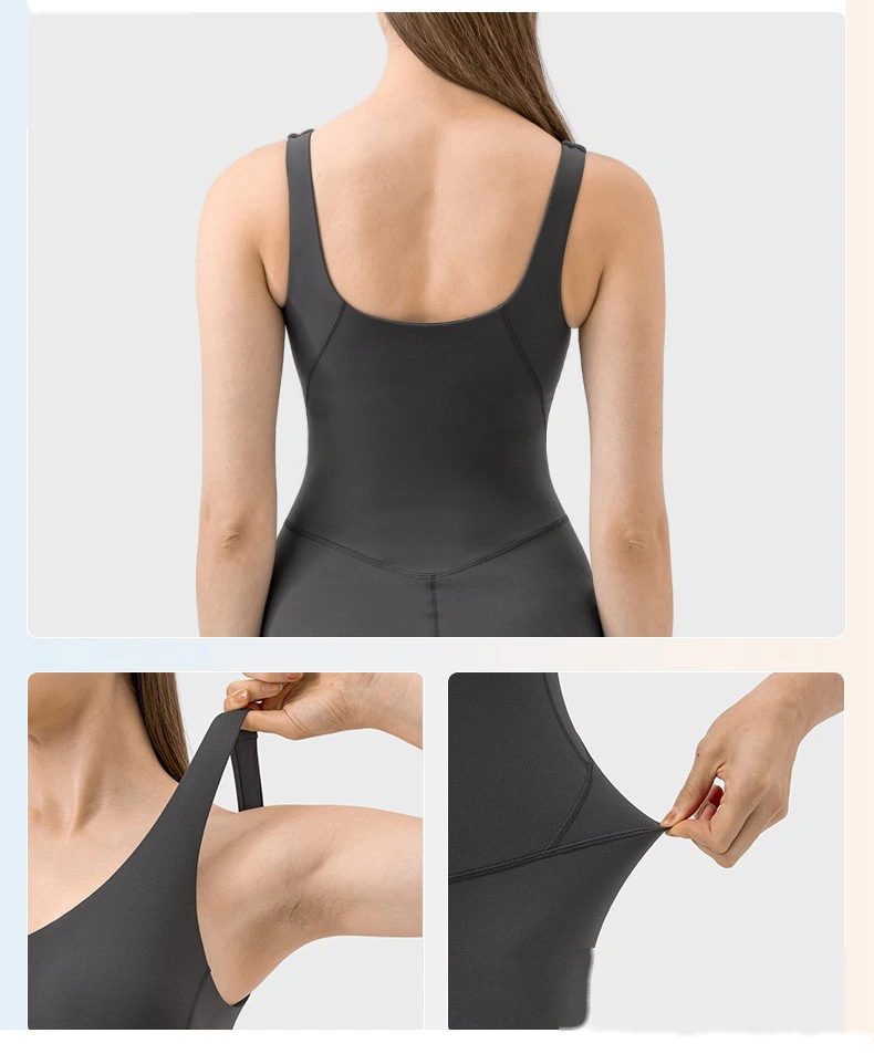 Double 6-shaped jumpsuit for women's abdomen and hip lifting yoga Pilates jumpsuit detail
