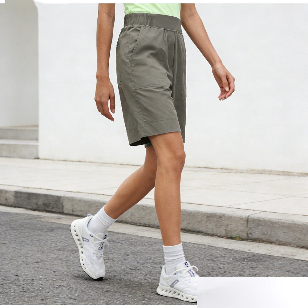 Bulk Custom Women's Sports Mid-Shorts - High-Waisted Lightweight Loose Straight Breathable Running Fitness Pants detail