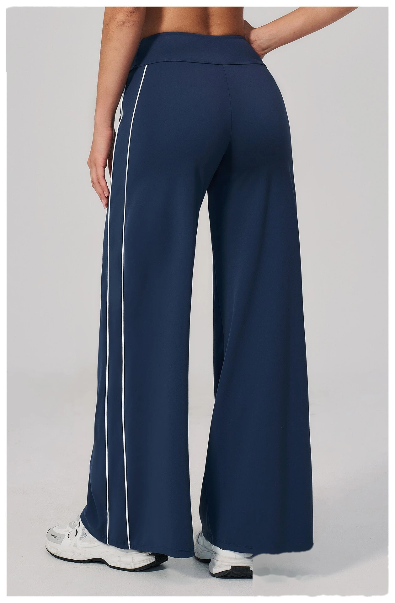 Women Straight Wide Leg Fitness Pants High Elastic Loose Casual Outdoor Sports Daily Trousers detail