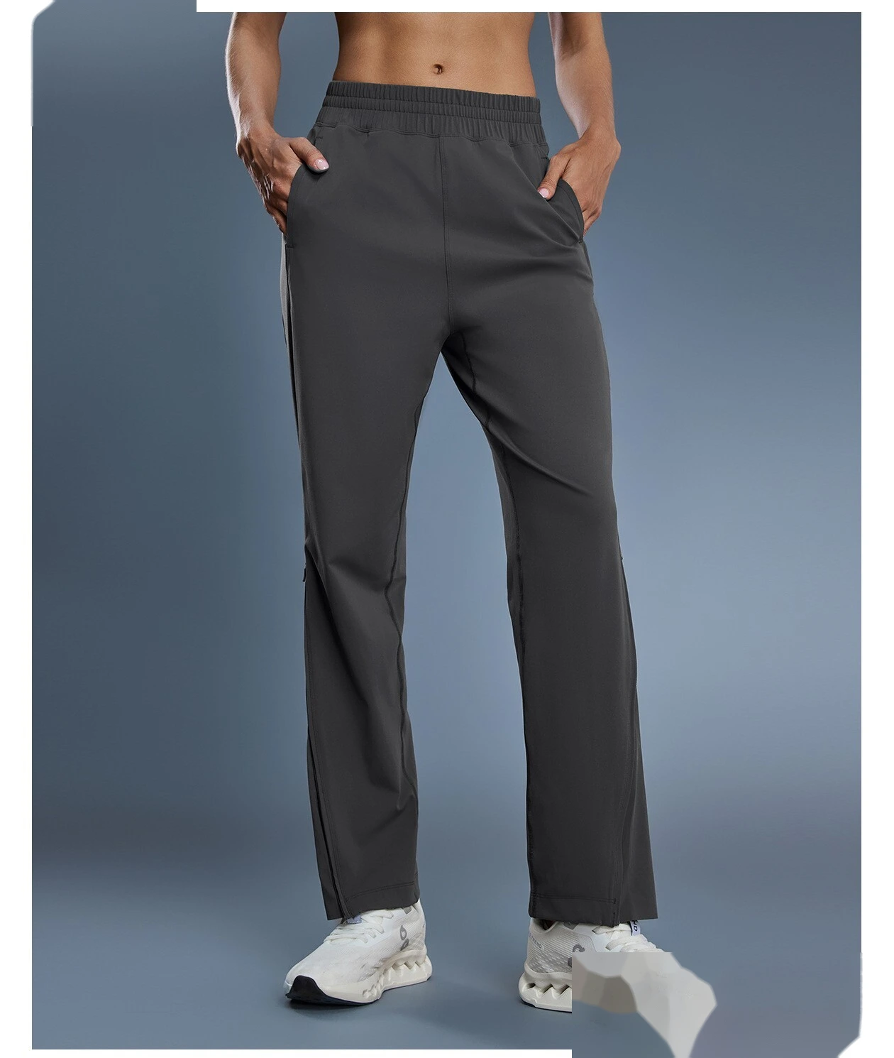 Custom Women's Casual Sport Pants | Thin Breathable, Zipper Cuffs, for Fitness & Running detail