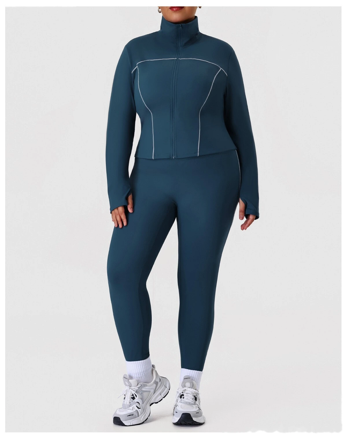 Custom Plus Size Yoga Pants Set - High-Elastic Tight Slimming Running Fitness Leggings & Activewear detail