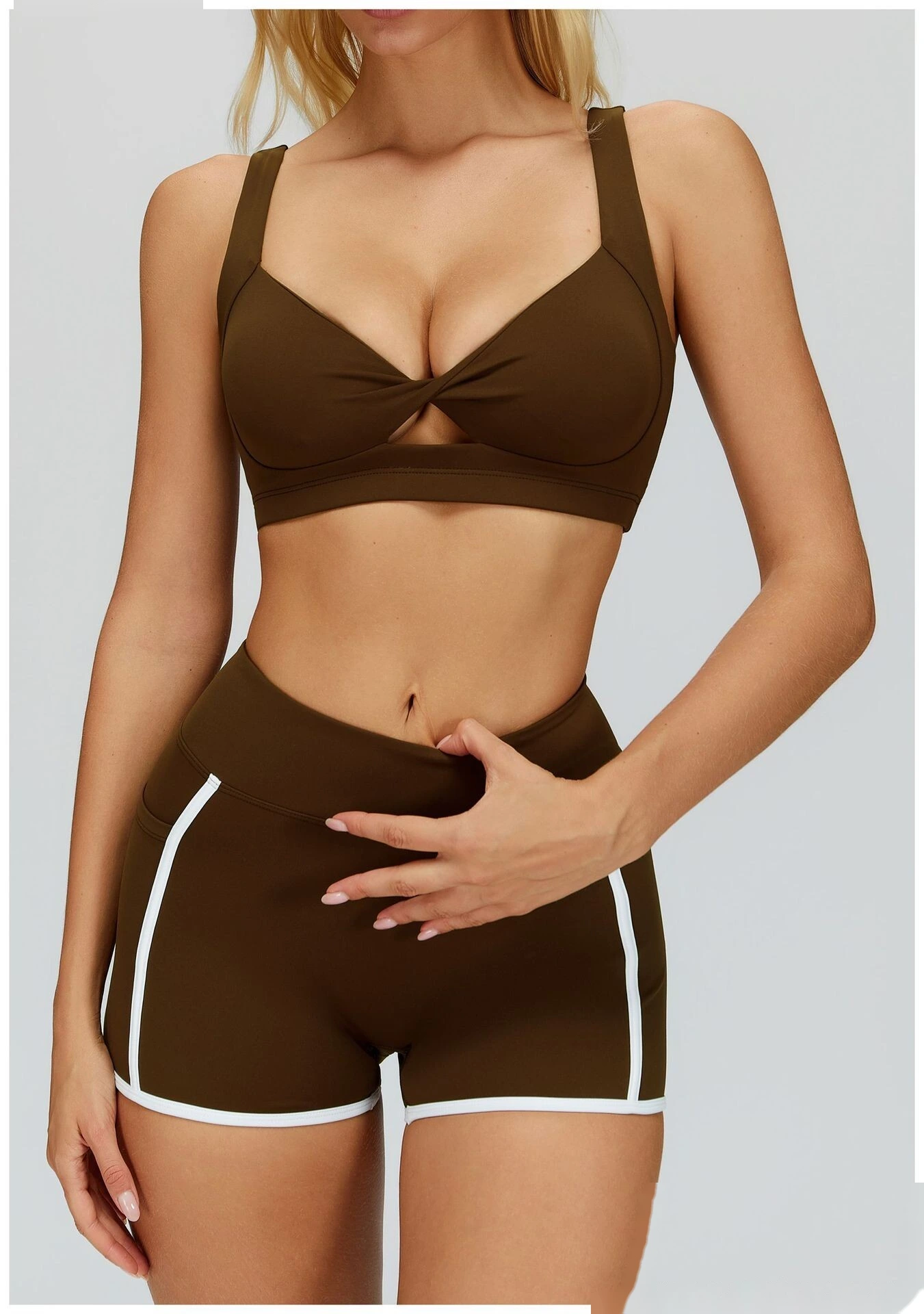 Custom Barely-There Yoga Bra, Women's Cutout Back Sports Fitness Underwear detail