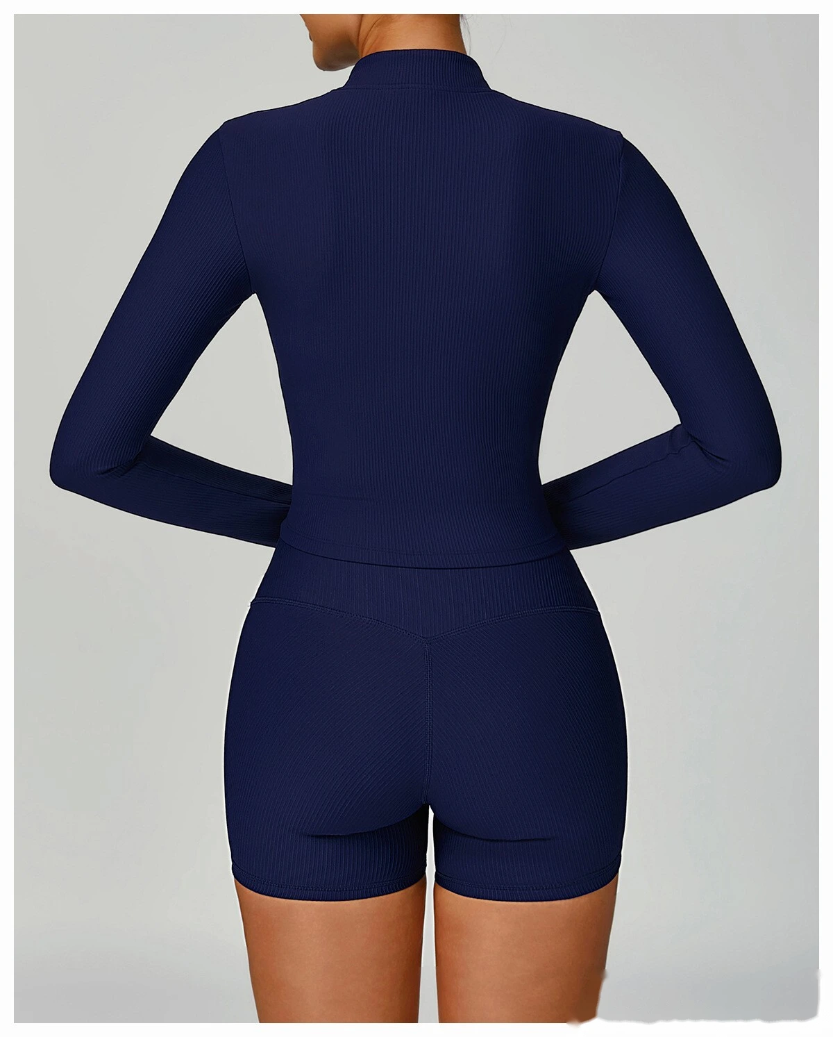 Custom-made stand-up collar slim yoga coat slim outdoor coat running fitness coat detail