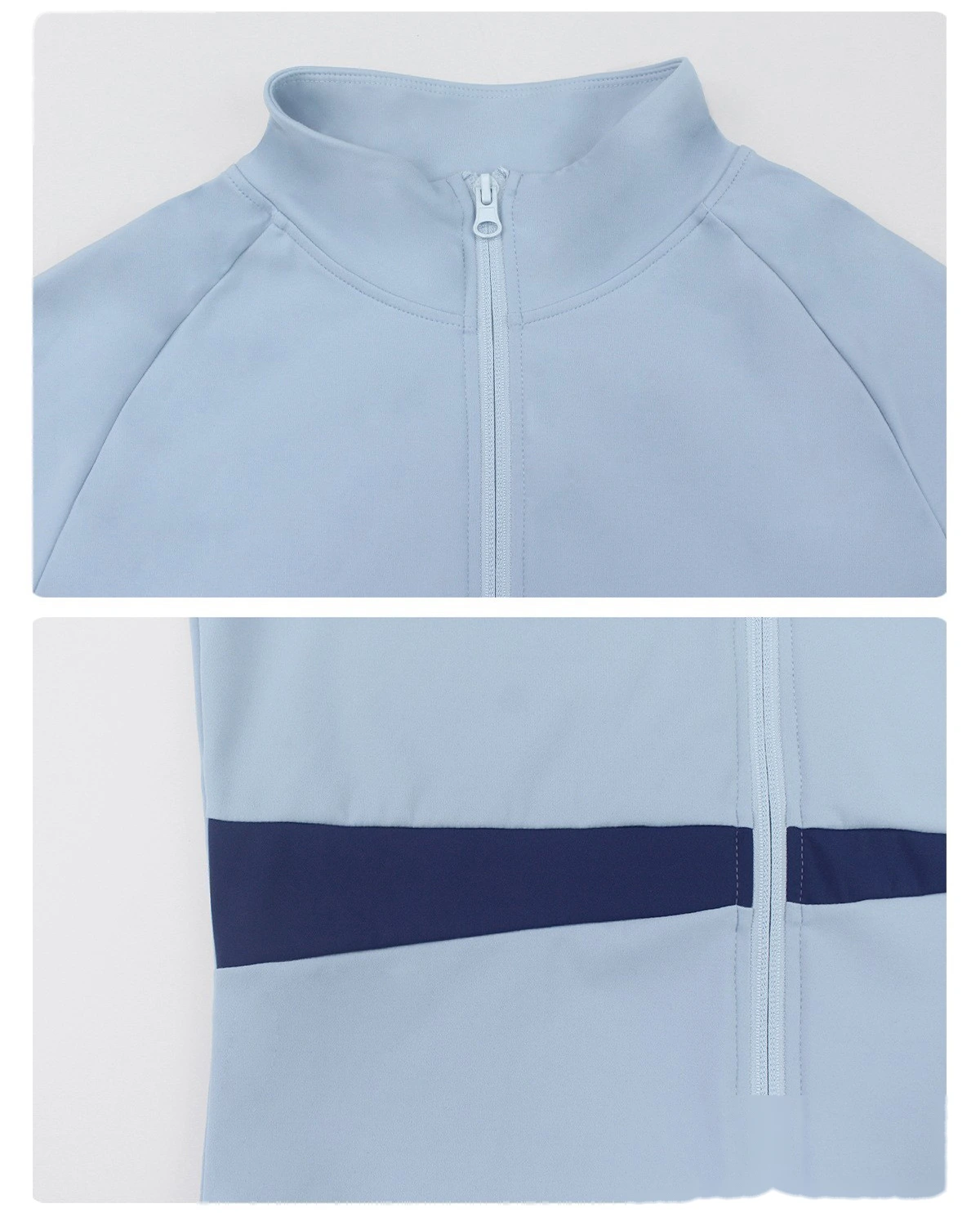 Yoga clothing, Pilates training, fitness top, morning running, quick-drying sports, color-block long-sleeve jacket detail