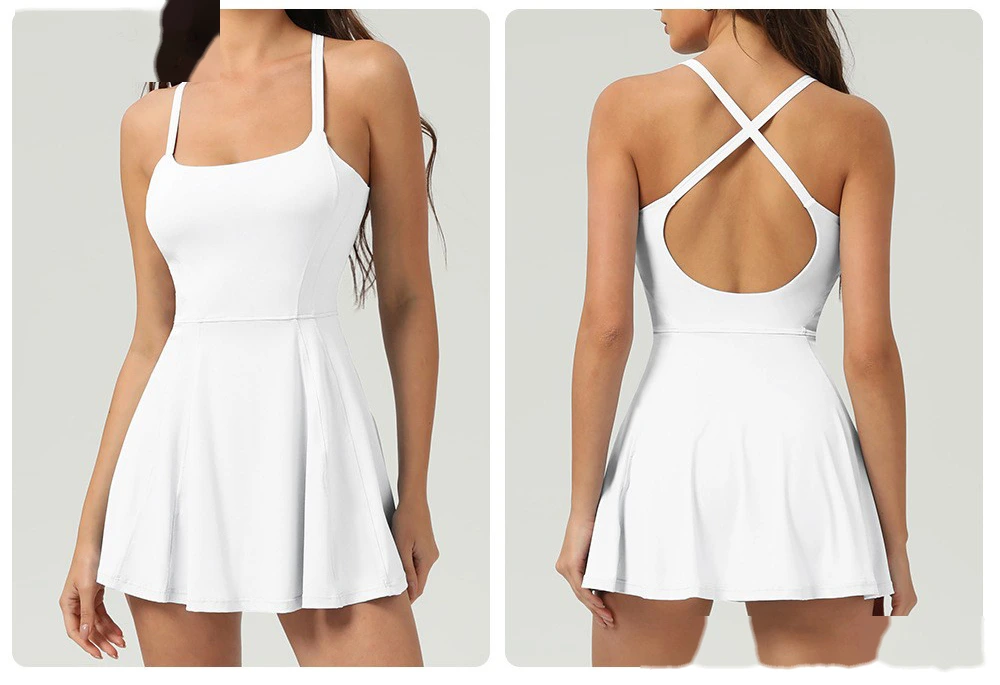 Europe and the United States quick-drying tennis dress waist suspender skirt outdoor anti-exposure sports pants skirt detail