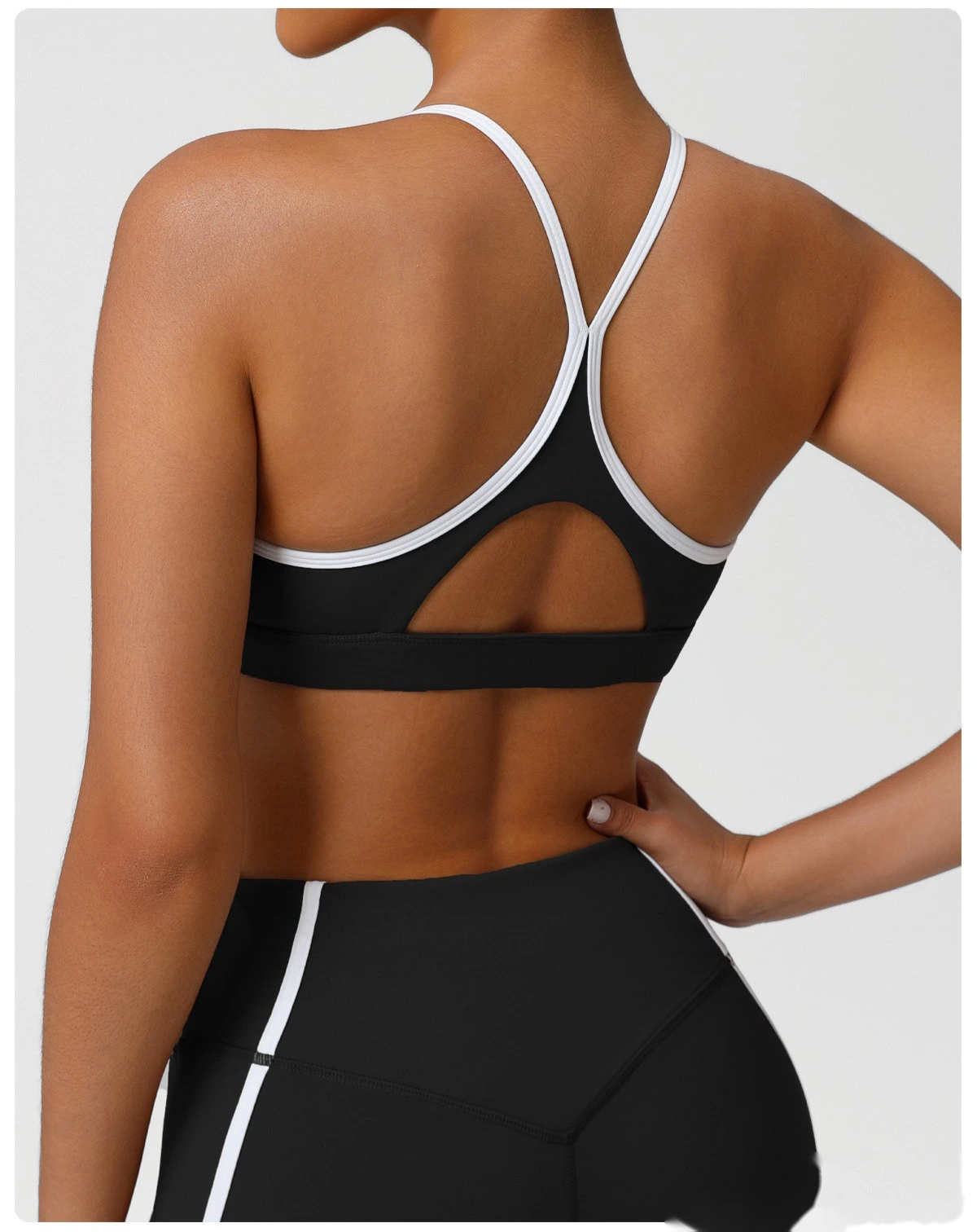 Custom-made Naked feeling quick-drying sports bra gathered back running fitness yoga bra detail