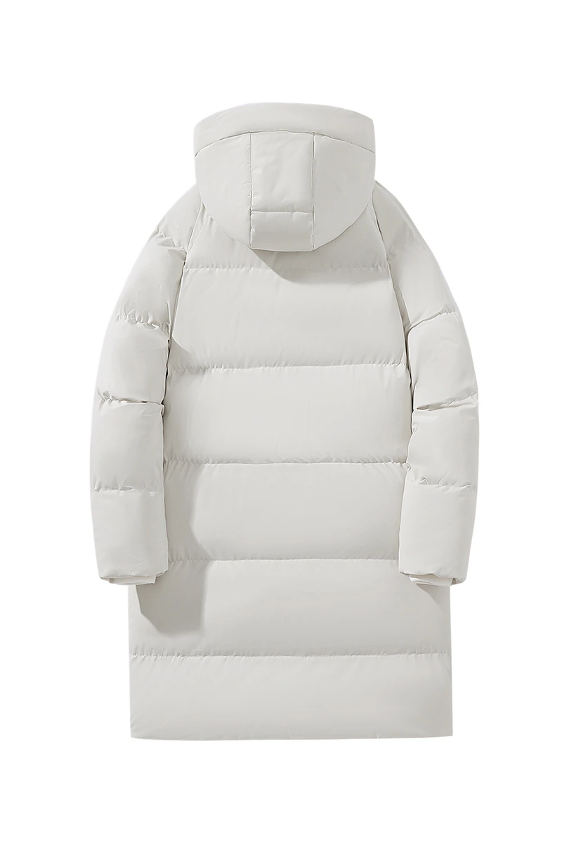 Customized winter men and women windproof and warm long cotton-padded jacket down coat. detail