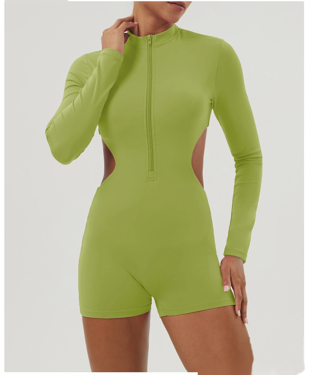 Quality Customized hollow waist long sleeve yoga clothes jumpsuit women's fitness clothes Manufacturer detail