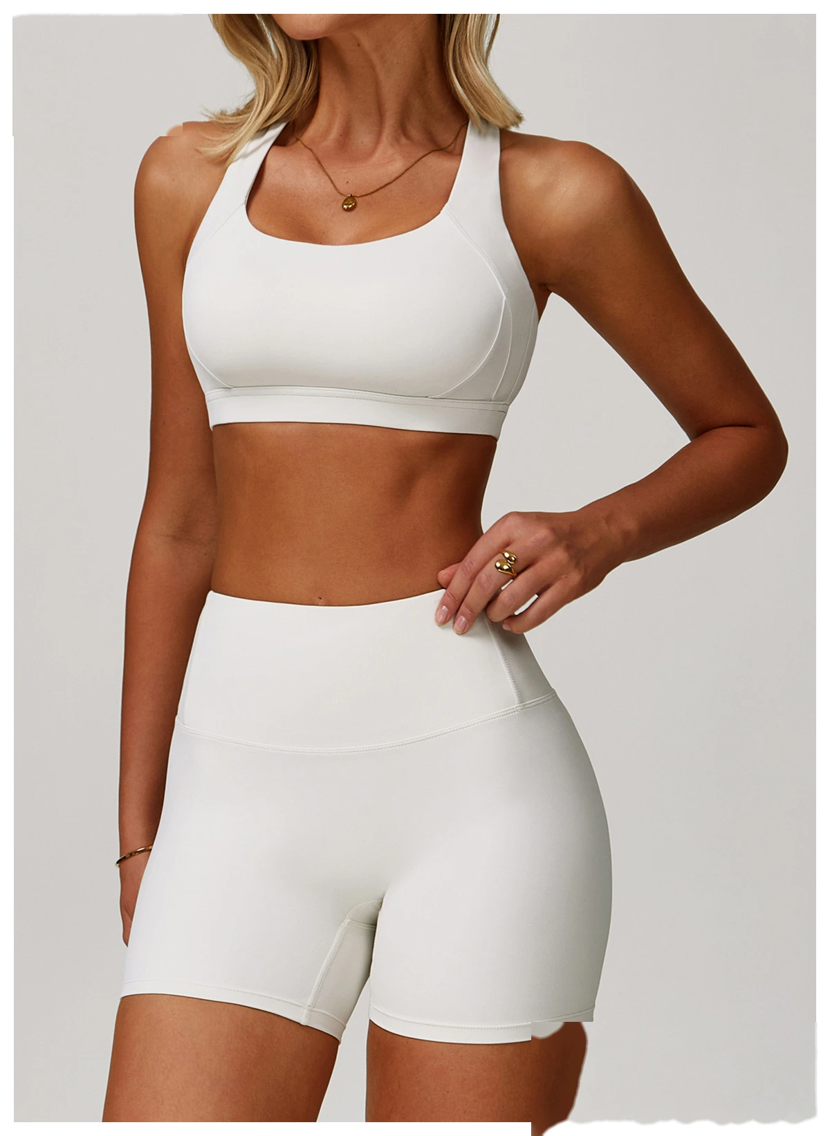 Custom tight yoga vest sports bra high-intensity Pilates running outdoor fitness clothes women - allni detail