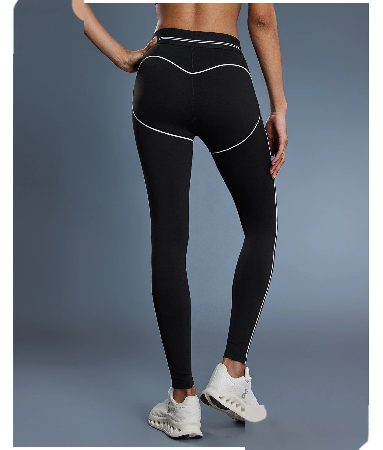 Stylish Color-Block High-Stretch Yoga Capris - Tummy-Control Butt-Lifting Tights for Running & Fitness detail