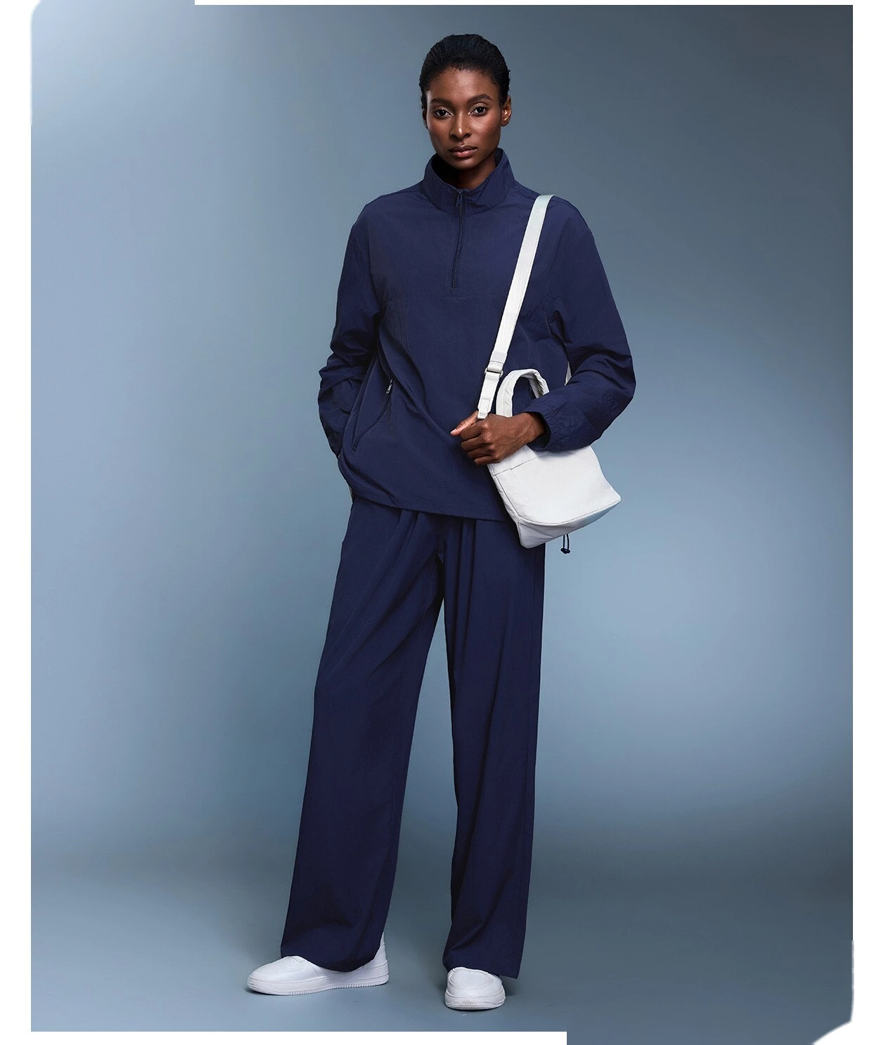 Custom autumn new casual wide-leg pants loose breathable straight sports pants women. detail