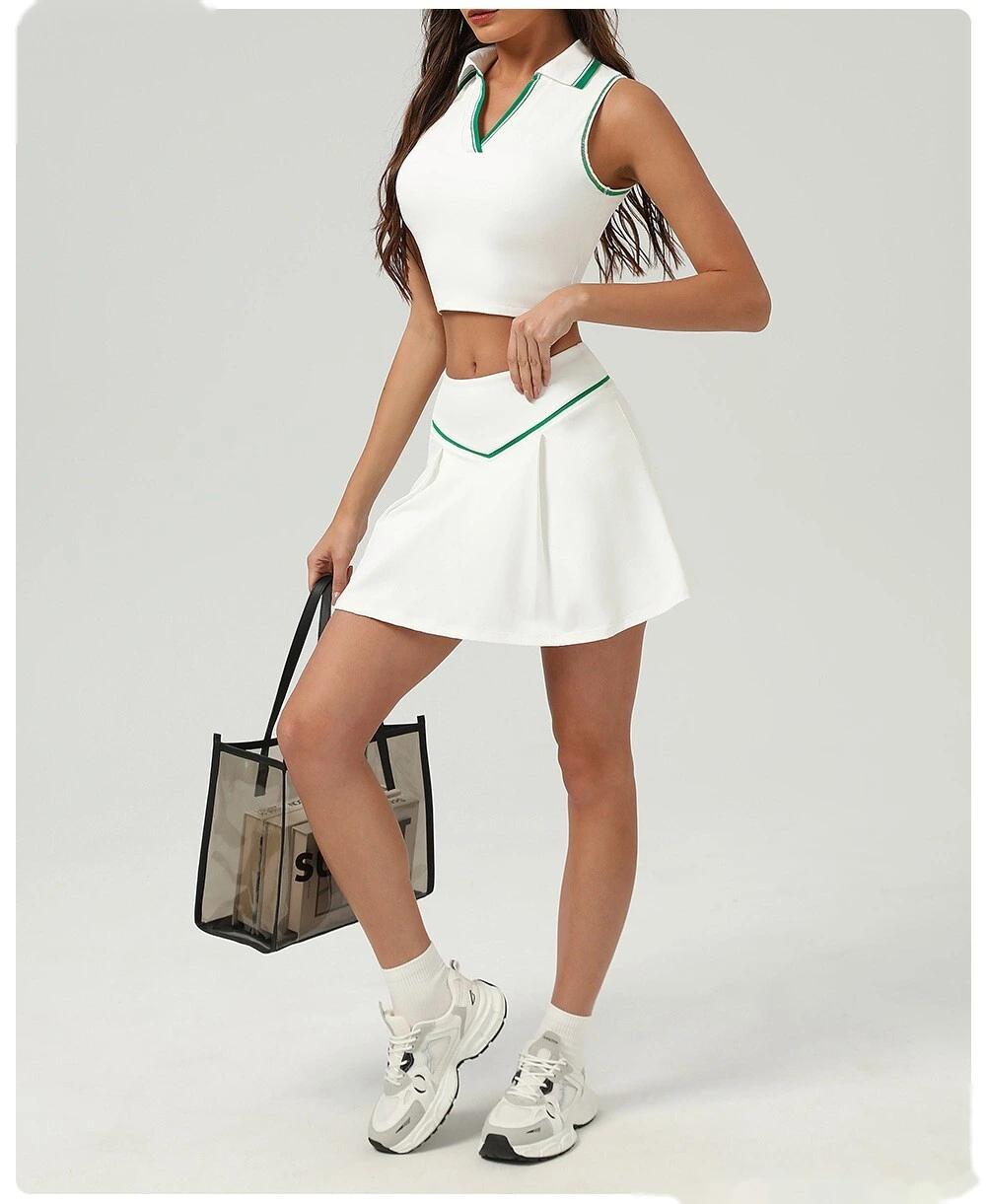 Fashion tennis clothes sports vest sweat-absorbent breathable badminton vest yoga fitness vest female detail