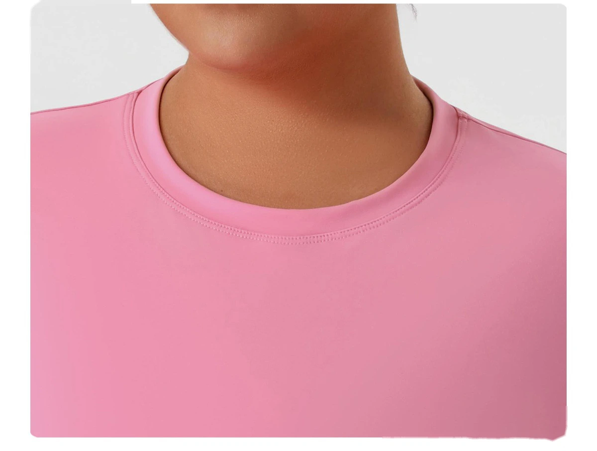 Custom Plus Size Sports Long Sleeve for Women - Euro-American Slim-Fit Yoga Fitness Top, Running Activewear T-Shirt detail